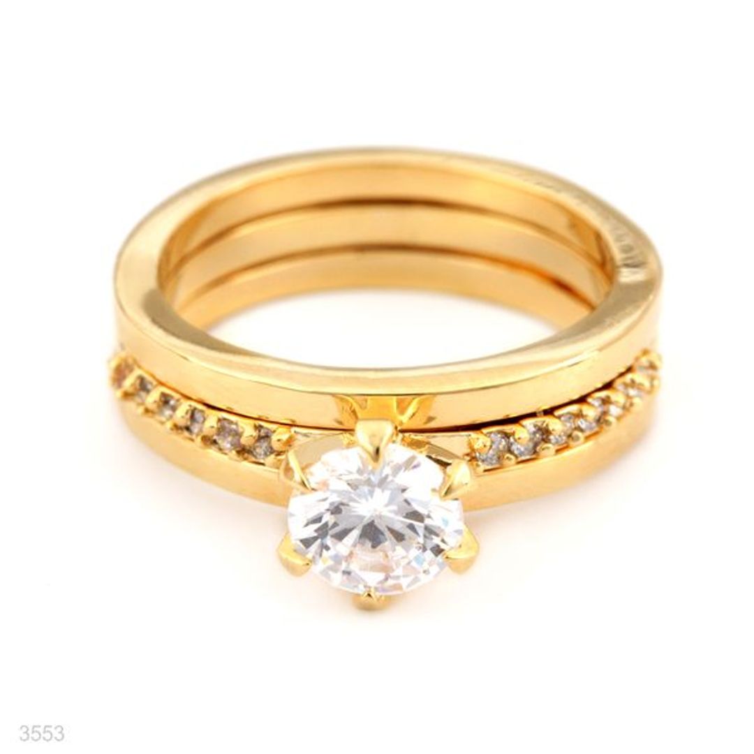 Tri-shank solitaire ring