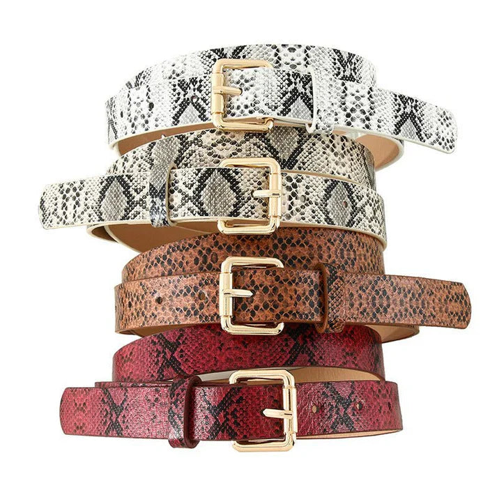 Snake pattern women's belt